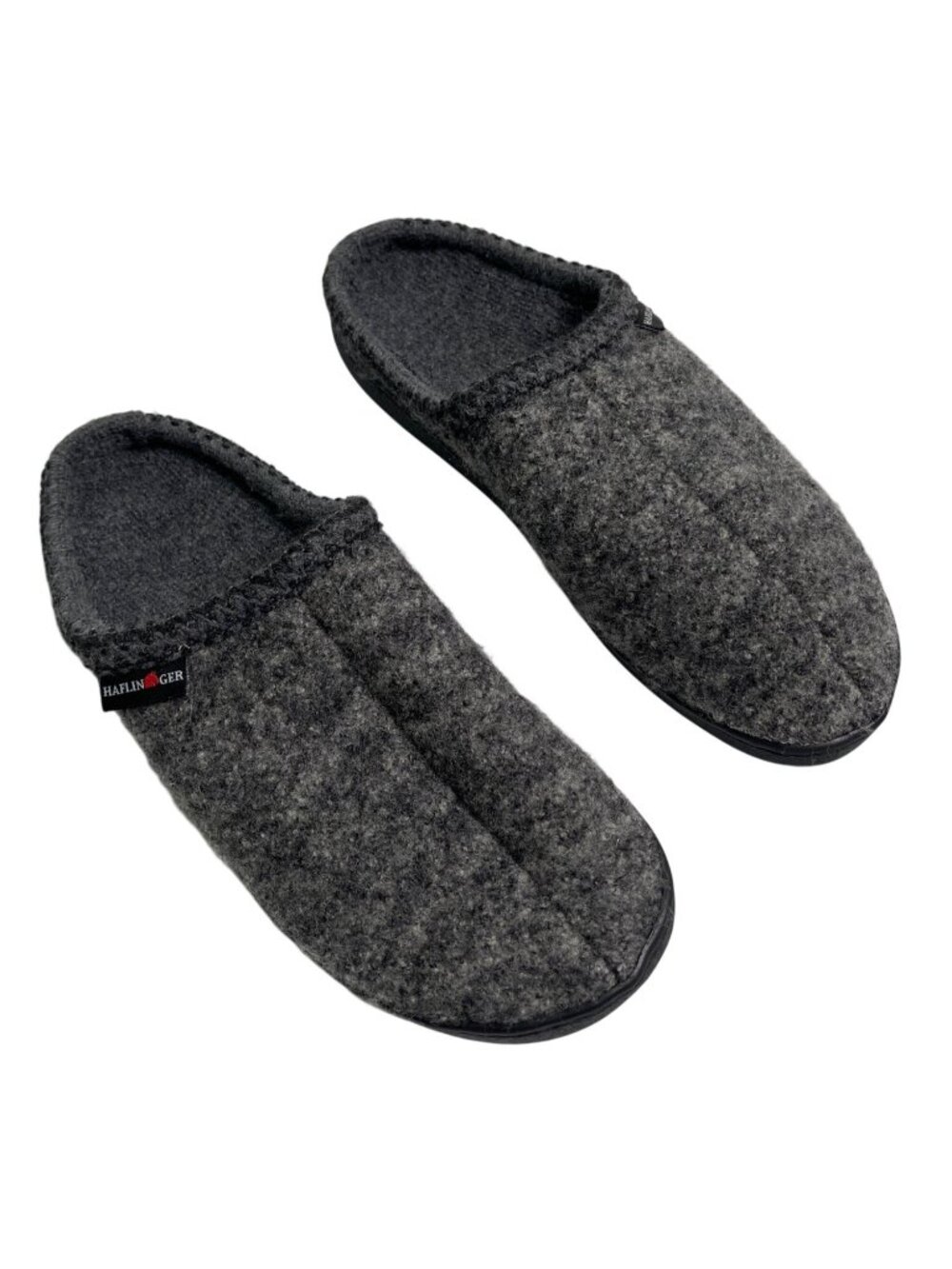 Haflinger Grey Wool Unisex Slippers 43 EU House Shoes